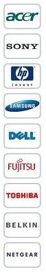 ACER, DELL, SONY, COMPAQ, IBM, HP, TOSHIBA, FUJITSU, and many more